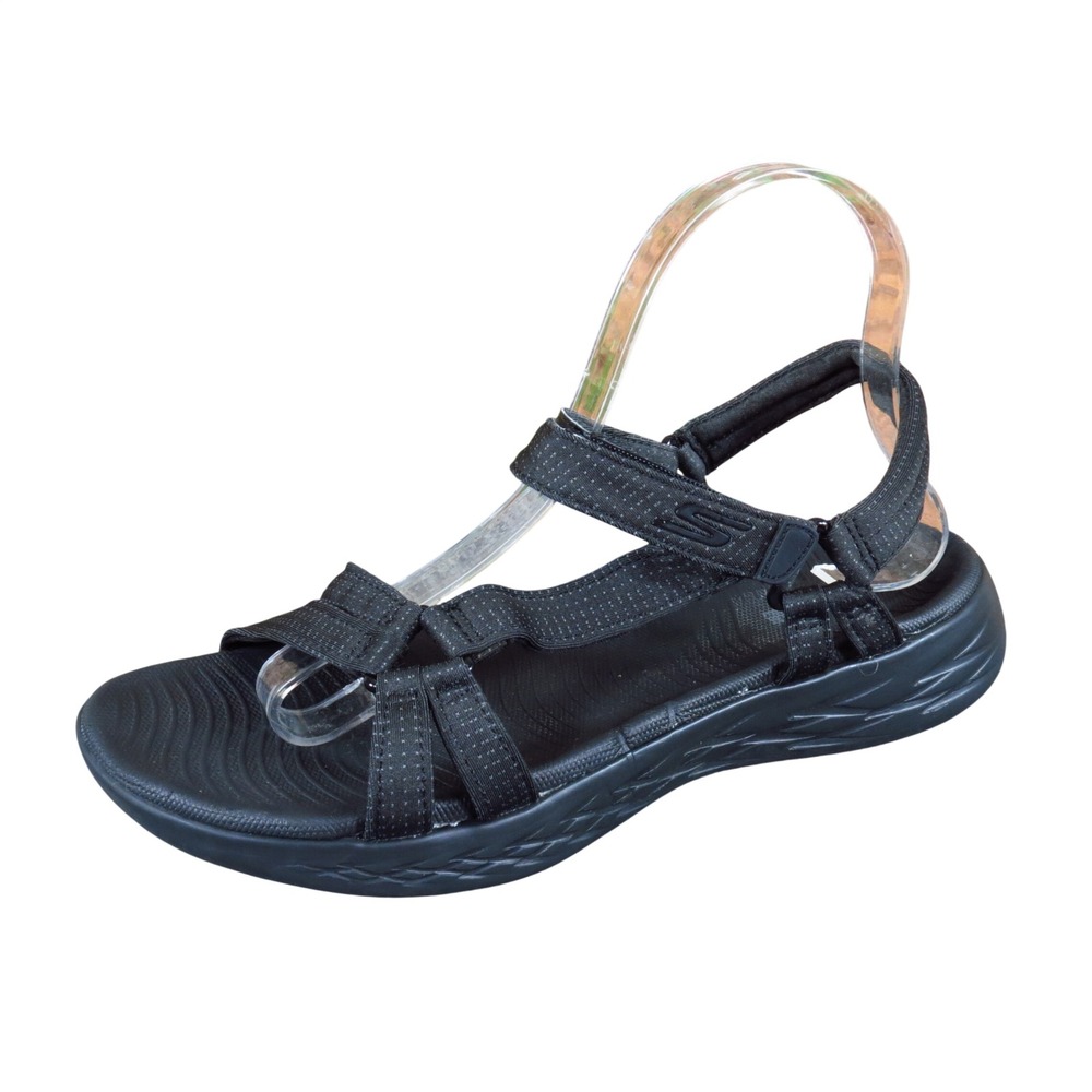 Skechers On-The-Go 600-Brilliancy Womens Sport Sandal Size 8 Walking Black
